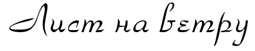 Лист на ветру
