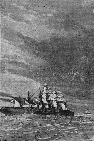 Жюль Верн - Плавающий город (ill. Férat)