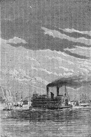 Жюль Верн - Плавающий город (ill. Férat)