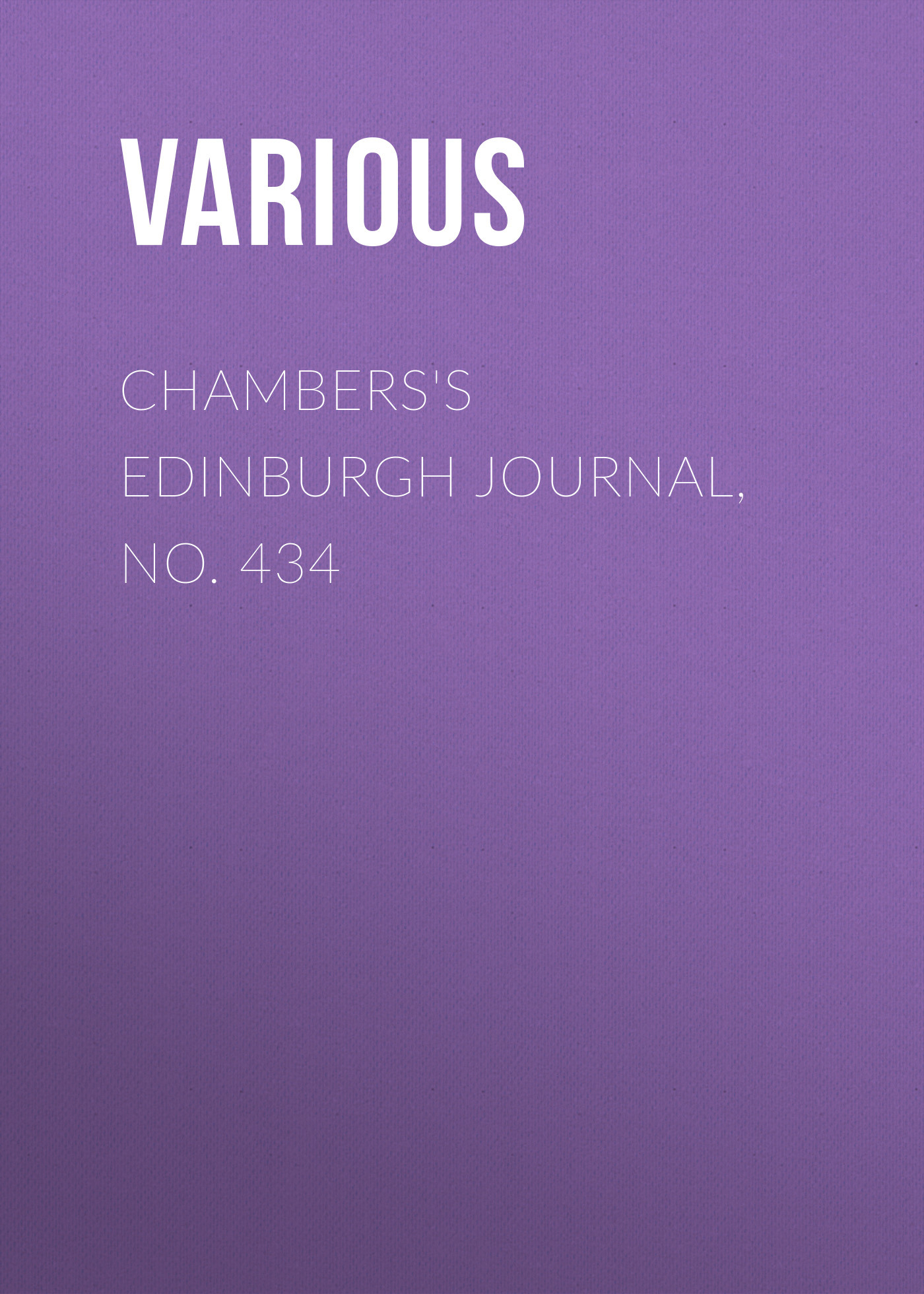 читать Chambers's Edinburgh Journal, No. 434