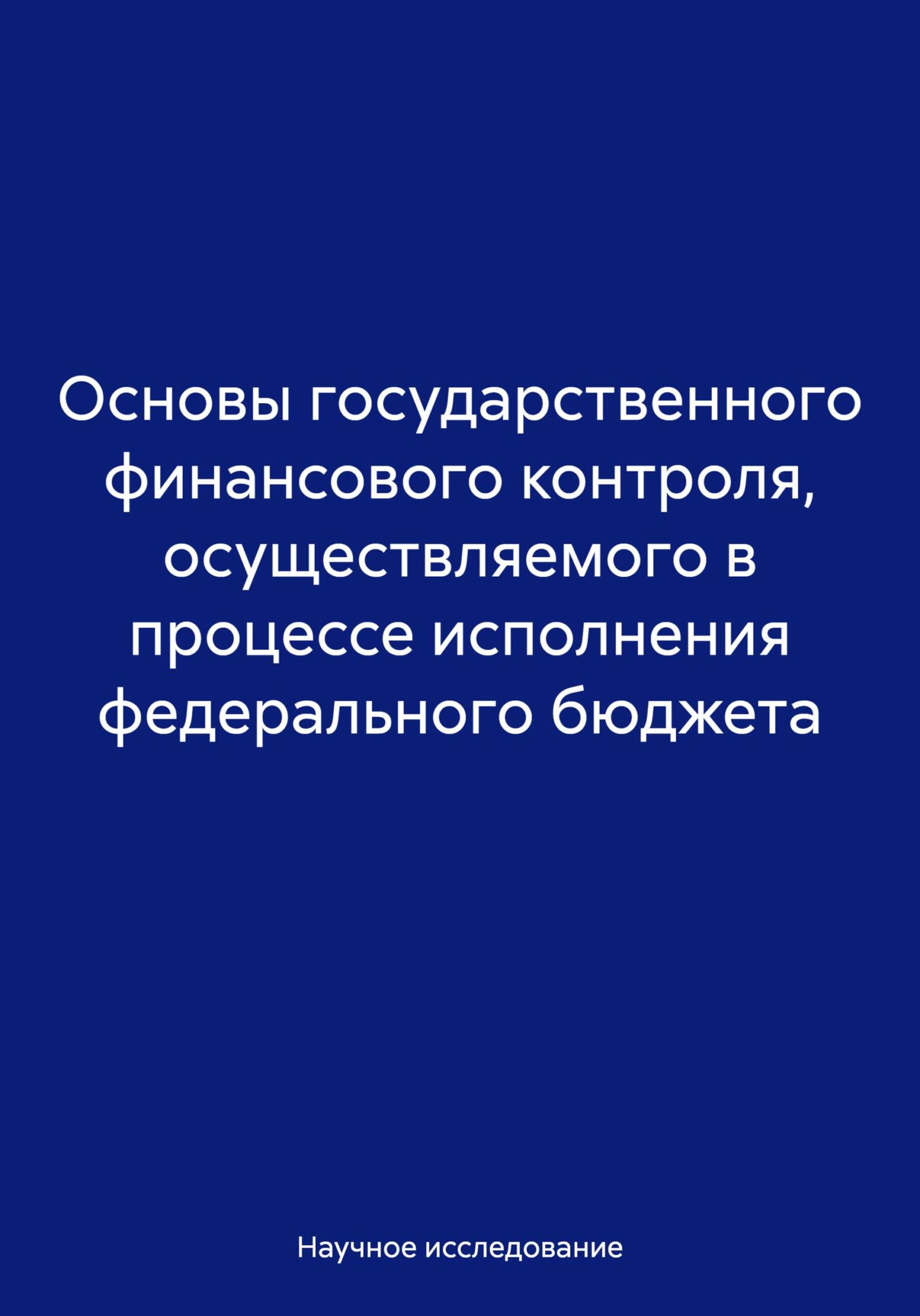 читать Основы государственного финансового контроля, осуществляемого в процессе исполнения федерального бюджета