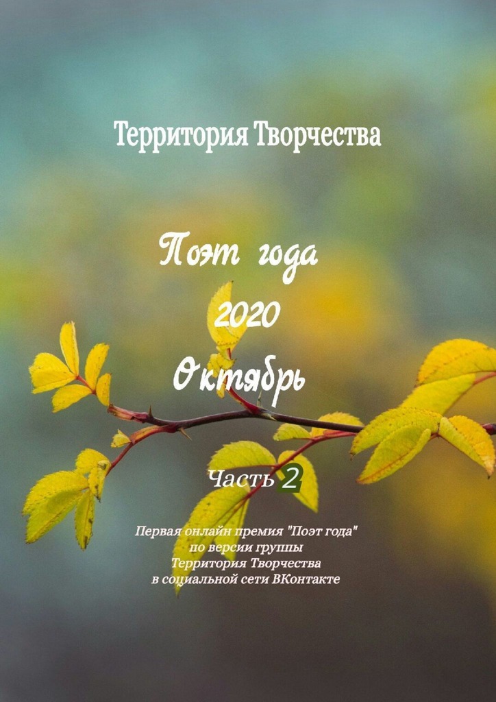 читать Поэт года. 2020. Октябрь. Часть 2. Первая онлайн-премия «Поэт года» по версии группы «Территория Творчества» в социальной сети ВКонтакте