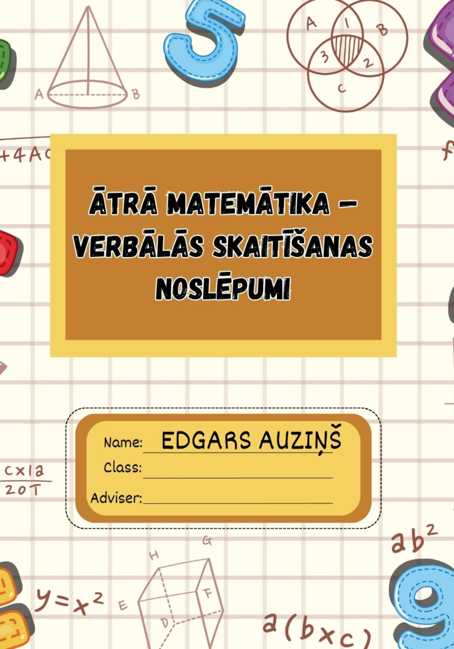 читать Ātrā matemātika verbālās skaitīšanas noslēpumi