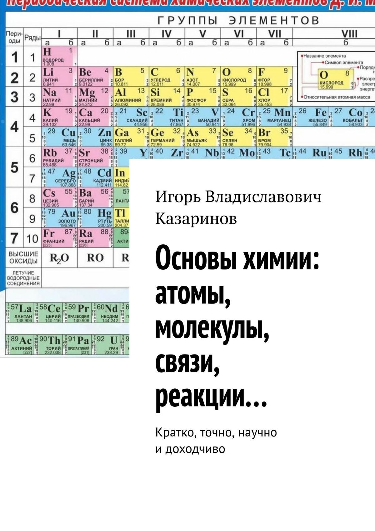 читать Основы химии: атомы, молекулы, связи, реакции… Кратко, точно, научно и доходчиво
