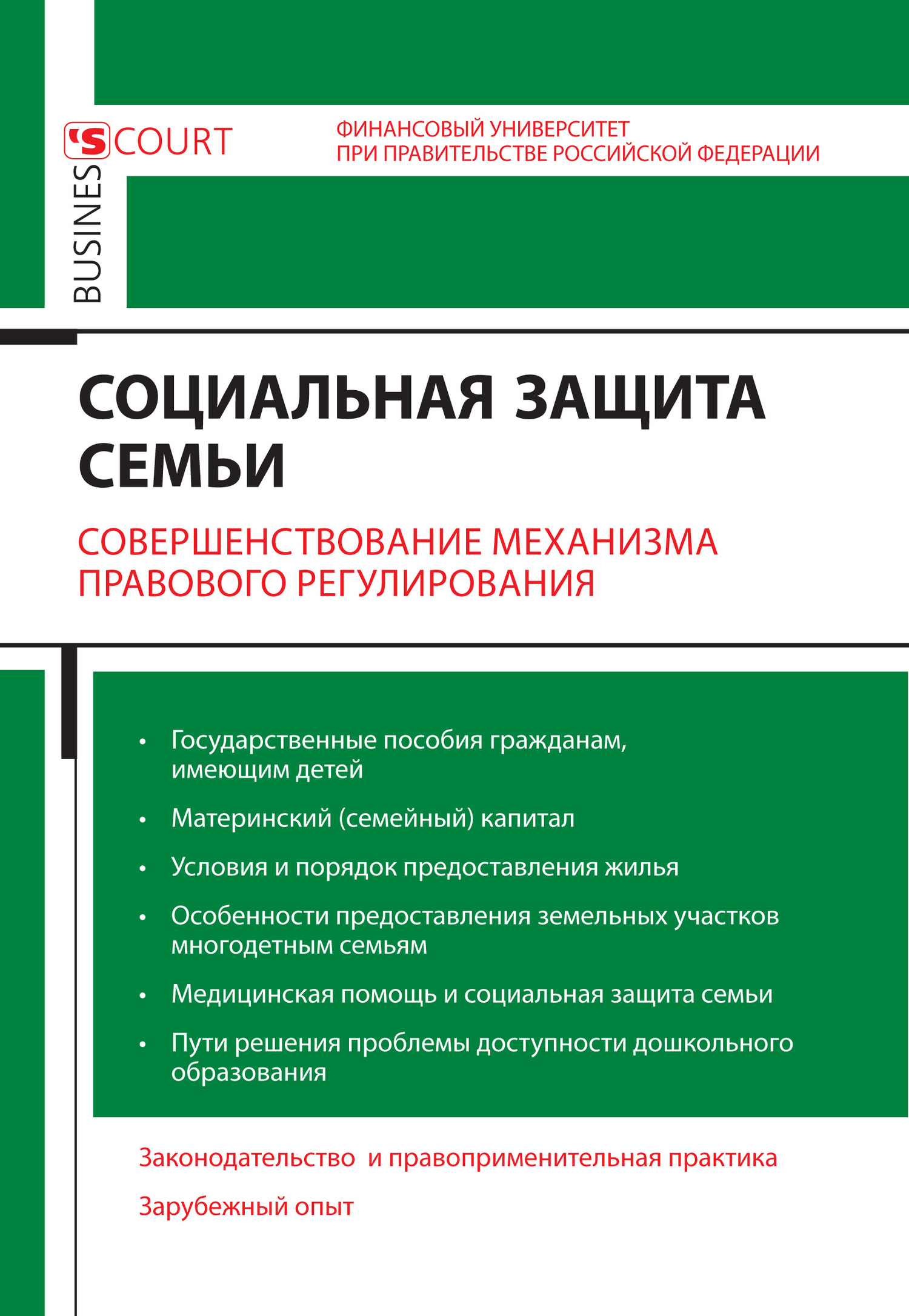 читать Социальная защита семьи. Совершенствование механизма правового регулирования