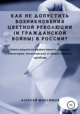 читать Как не допустить возникновения цветной революции (и гражданской войны) в России? Книга рецептов эффективного решения некоторых политических и общественных проблем