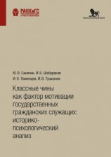 читать Классные чины как фактор мотивации государственных гражданских служащих: историко-психологический анализ
