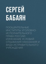 читать Поощрительные институты уголовно-исполнительного права России: изменение условий отбывания наказания и вида исправительного учреждения